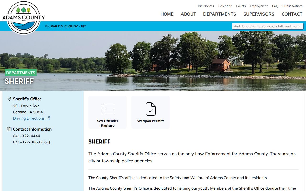 Adams County Sheriff and jail arrest records contact