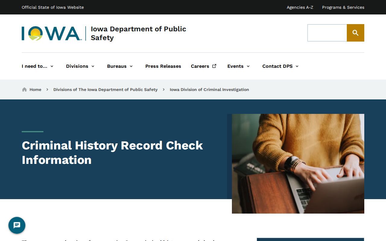 Adams County criminal history DCI record check page