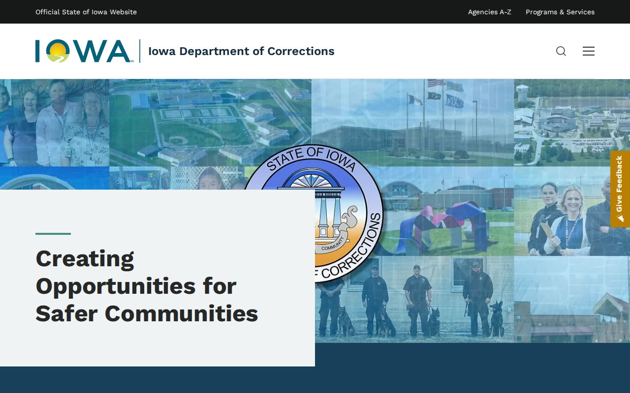 Adams County criminal records Iowa corrections route