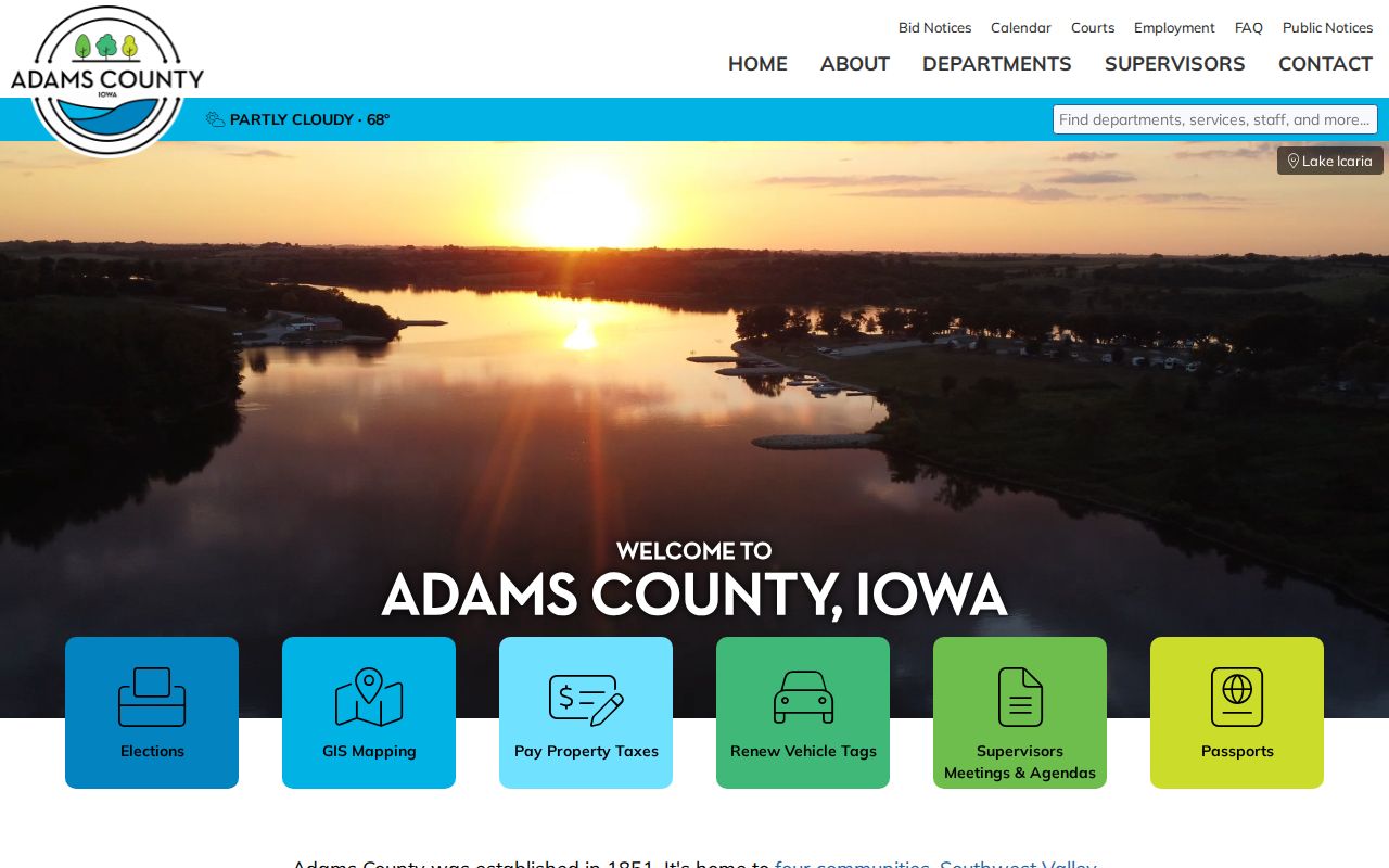 Adams County criminal records official county homepage