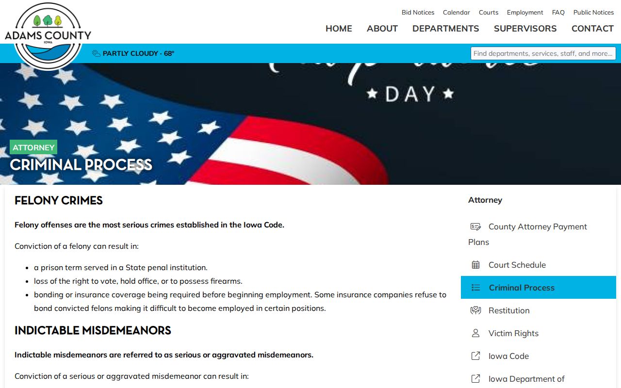 Corning criminal records county criminal process