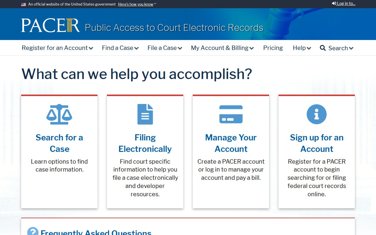 Prescott federal criminal records PACER case portal